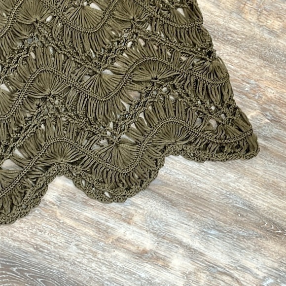 Lisa International Womens Open Loose Knit Sweater Top Brown Festival Boho PL - Picture 6 of 14